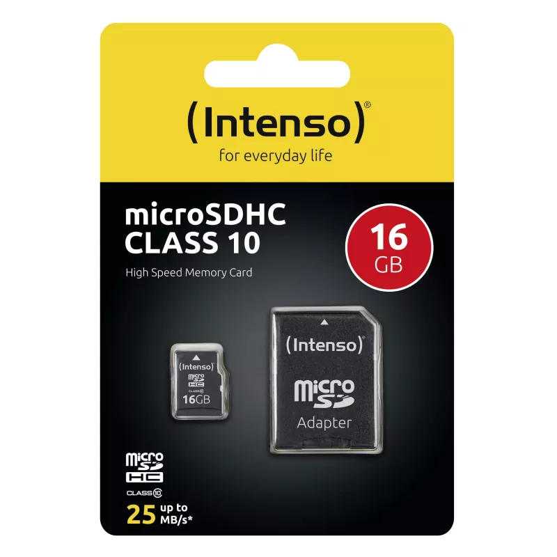 MEMORIA MICRO SDHC 16GB C10/W/ADAPTER 3413470 INTENSO