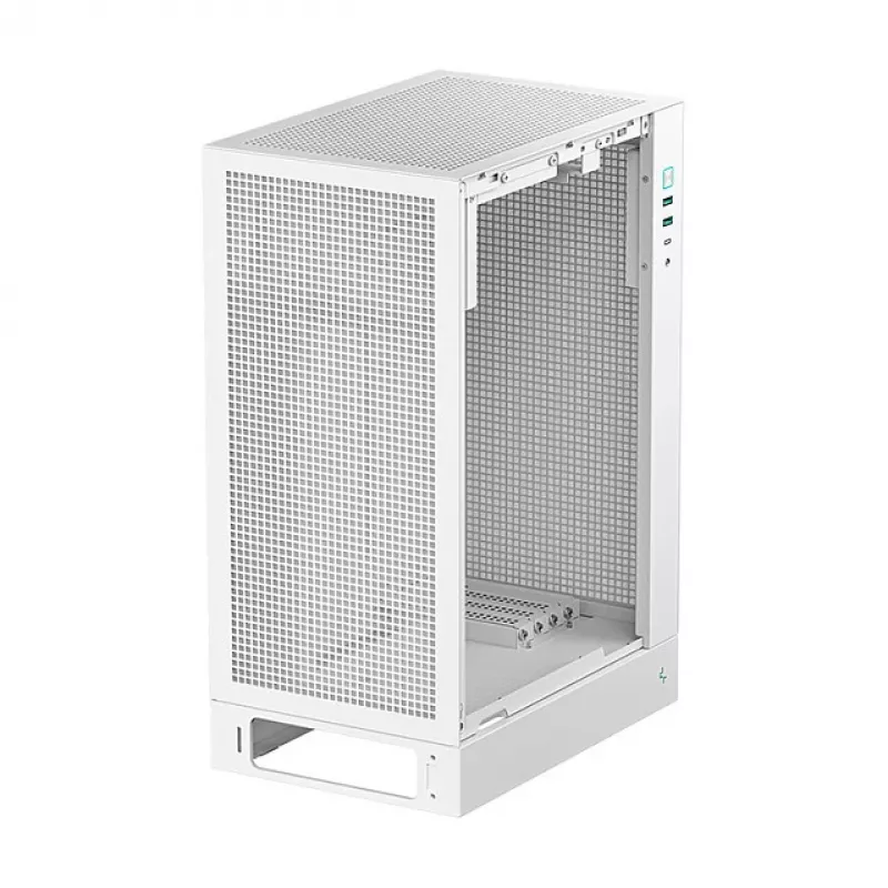 DeepCool CH170 PLUS WH case per PC Midi Tower, Micro ATX, senza alimentatore, 4 slot di espansione, bianco