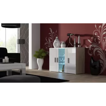 Cama Sideboard 120 cm SOHO S7 rovere sonoma/bianco lucido