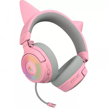 Razer Kraken Kitty V3 Pro - Cuffie Quartz con filo e senza fili con archetto da gaming USB Type-A Bluetooth rosa