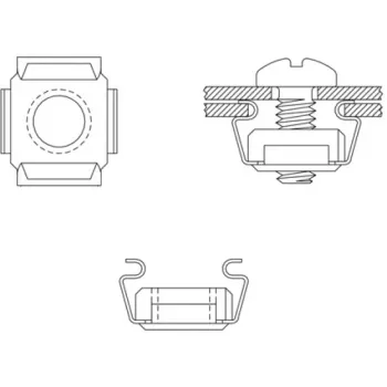 Kit di montaggio LogiLink M6 per componenti 48,30 cm (19), 50 pezzi per il fissaggio dei componenti nel piano 48,30 cm (19), - 1 pezzo (AC0112)