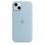 Custodia in silicone Apple iPhone 15 Plus azzurro MagSafe