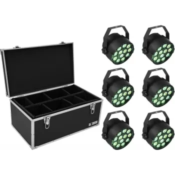 Set luci LED PAR EUROLITE 6x TCL Spot con valigia da trasporto, modello TDV-1