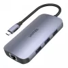 UNITEK D1071A hub interfaccia USB 3.0 SuperSpeed 5 Gb/s argento