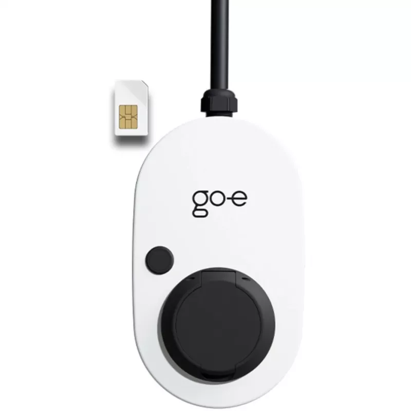 Charger Gemini 2.0, 22 kW (32A trifase), wallbox bianco/nero, senza cavo, 4G/LTE