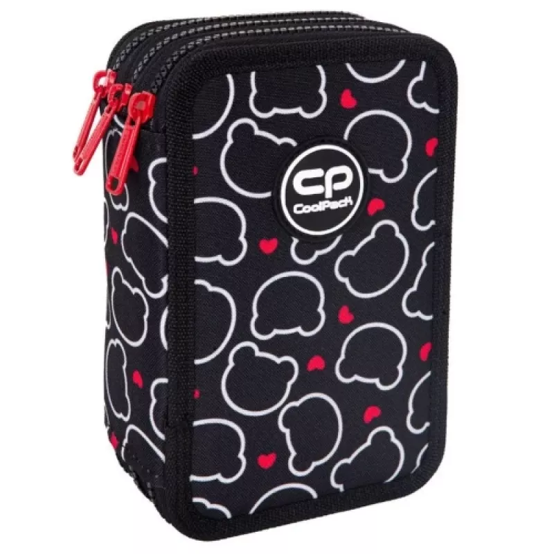 Astuccio portapenne cool pack Jumper 3 — organizer per cancelleria a tre livelli con design orso, tessuto resistente