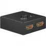 Goobay 58485 Switch HDMI manuale 2 a 1, 4K 30 Hz, Nero