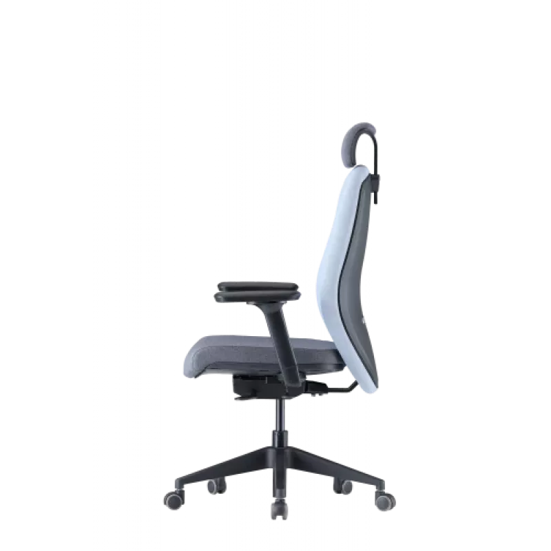 Up Up Athene sedia da ufficio ergonomica nero, grigio + tessuto blu