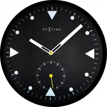 Orologio da parete NeXtime 3049 Serious Black, Ø32 cm, nero