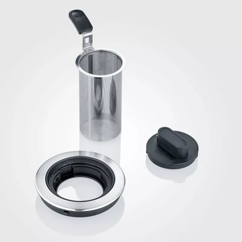 Bollitore elettrico SEVERIN 1 L 2200 W vetro e acciaio inox, 5 impostazioni di temperatura, display LED