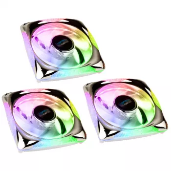 LAMPTRON PLUTO+ ARGB PWM set ventole 120 mm con 3 pezzi - nero