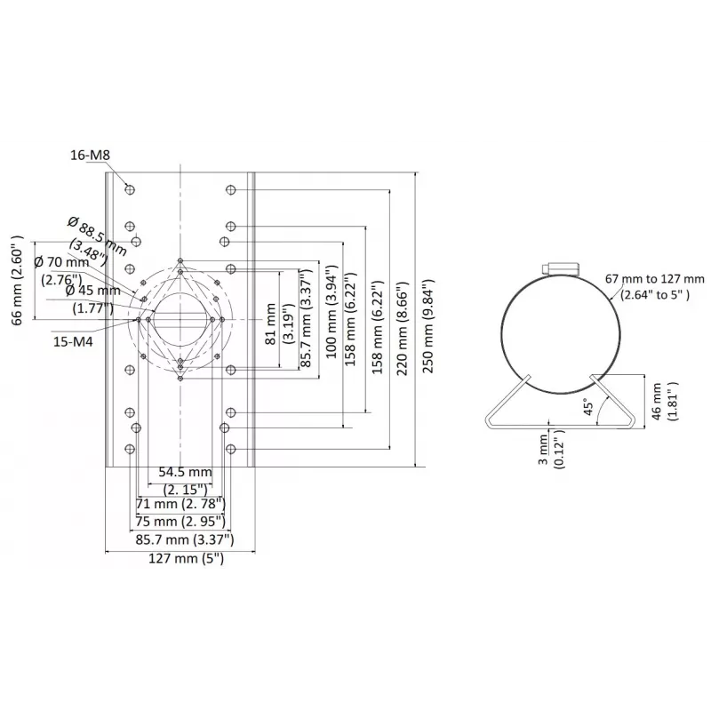 Hikvision DS-1275ZJ-SUS accessorio per telecamera di sicurezza luce