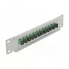 Patch Panel in fibra ottica DeLOCK 10 pollici 12 porte SC simplex verde 1HE grigio
