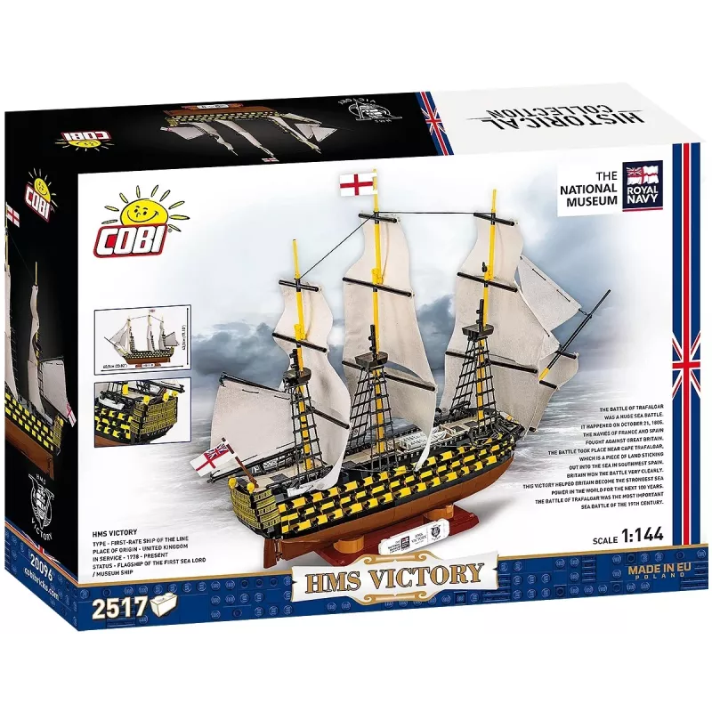 Kit da costruzione Cobi HMS Victory — 2.517 pezzi, modello dettagliato di veliero storico