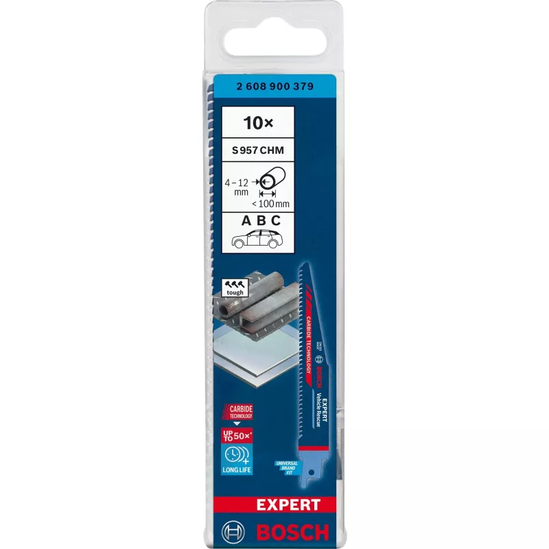 Bosch Expert 2608900379 lama per seghetto a sciabola in acciaio al carbonio (HCS) 10 pz.