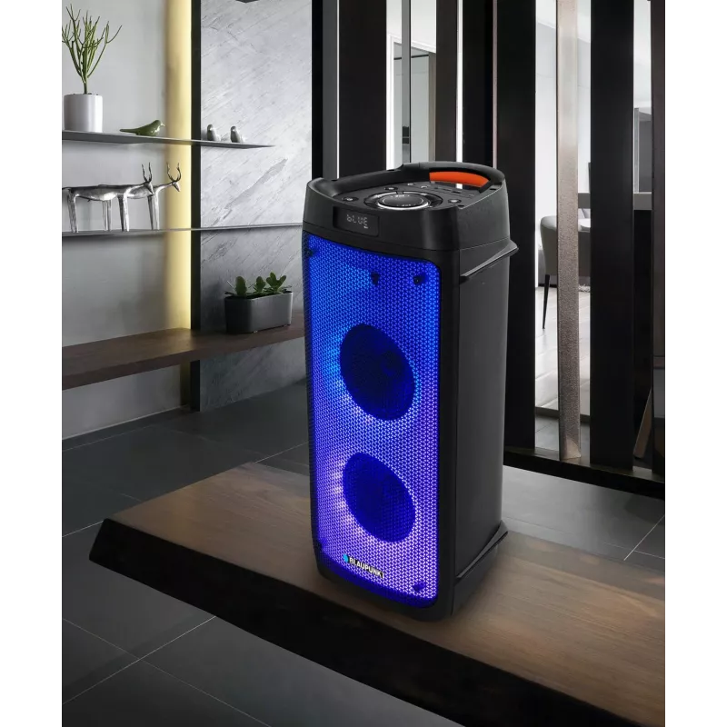Sistema audio PLL FM USB/SD/BT 2xKaraoke FULL LED PartyBox