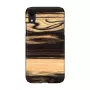 Custodia per smartphone man and wood per iPhone XR — bianco ebano con retro in legno nero, guscio protettivo