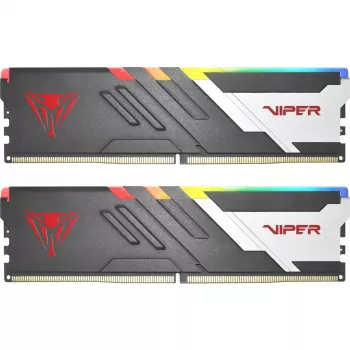 DIMM 64 GB DDR5-6000 (2x 32 GB) Dual-Kit, memoria RAM nera, PVVR564G600C30K, Viper Venom RGB, INTEL XMP, AMD EXPO