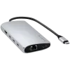 Satechi ST-P8KES adattatore multiporta USB-C 8K con Ethernet V3, argento