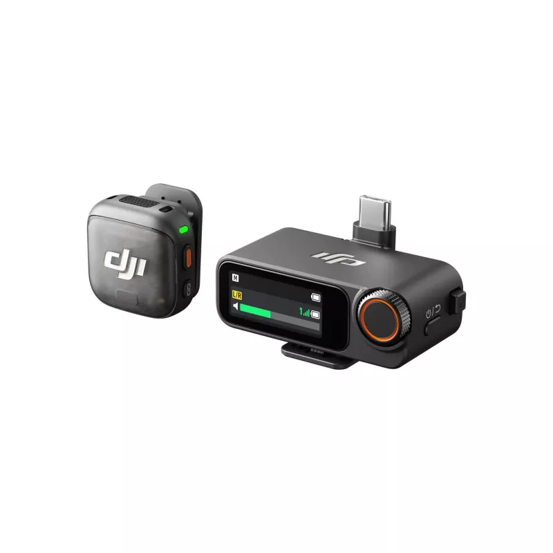 Sistema microfonico DJI Camera Acc Mic 3 (1× trasmettitore + 1× ricevitore)
