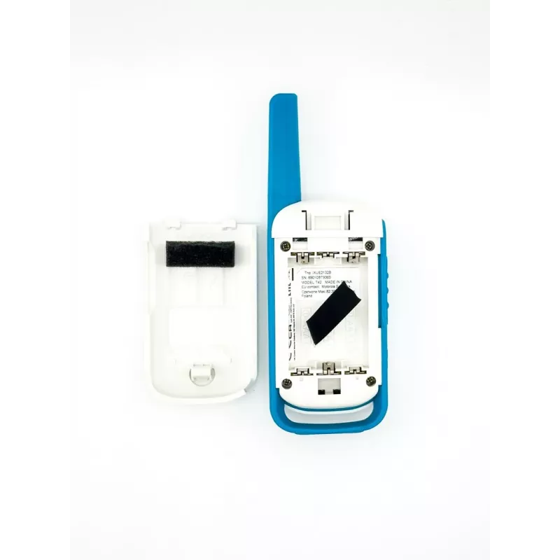 Motorola Talkabout T42 – walkie-talkie, confezione da 2 (arancione-blu)