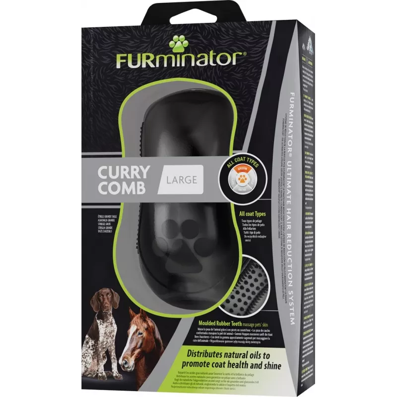 FURminator - Spazzola in gomma per cani e cavalli - L