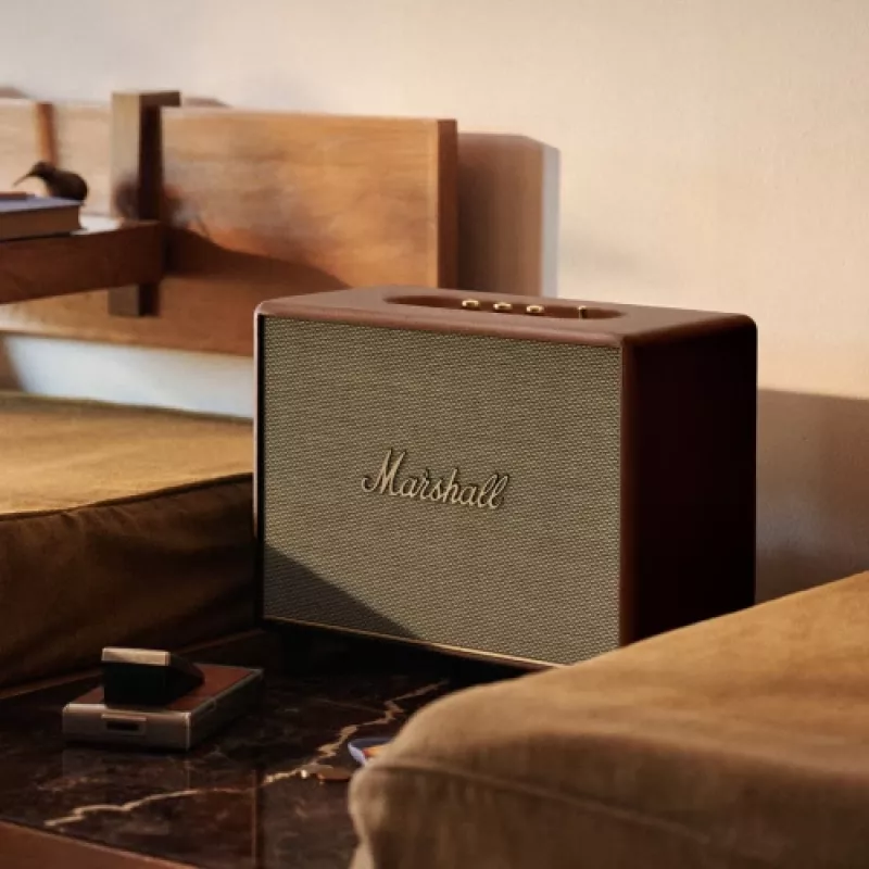 Altoparlante wireless MARSHALL Woburn III Brown — Multiroom, Bluetooth, Wi-Fi, ingressi analogici