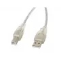 Cavo USB 2.0 LANBERG CA-USBA-12CC-0018-TR, USB A (connettore maschio) su USB B (connettore maschio), 1,8 m, trasparente