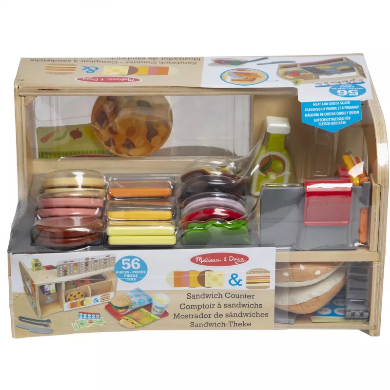 Melissa & Doug Slice & Stack Sandwich Counter 6074860 cucina giocattolo in legno