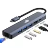 Adattatore HUB USB C 6in1 - HDMI, USBx3, PD, RJ-45