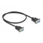 DeLOCK 86822 cavo seriale nero 0,5 m DB-9