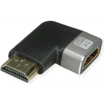 Adattatore HDMI 8K ROLINE connettore maschio/connettore femmina angolare 90° - adattatore (12.03.3251)