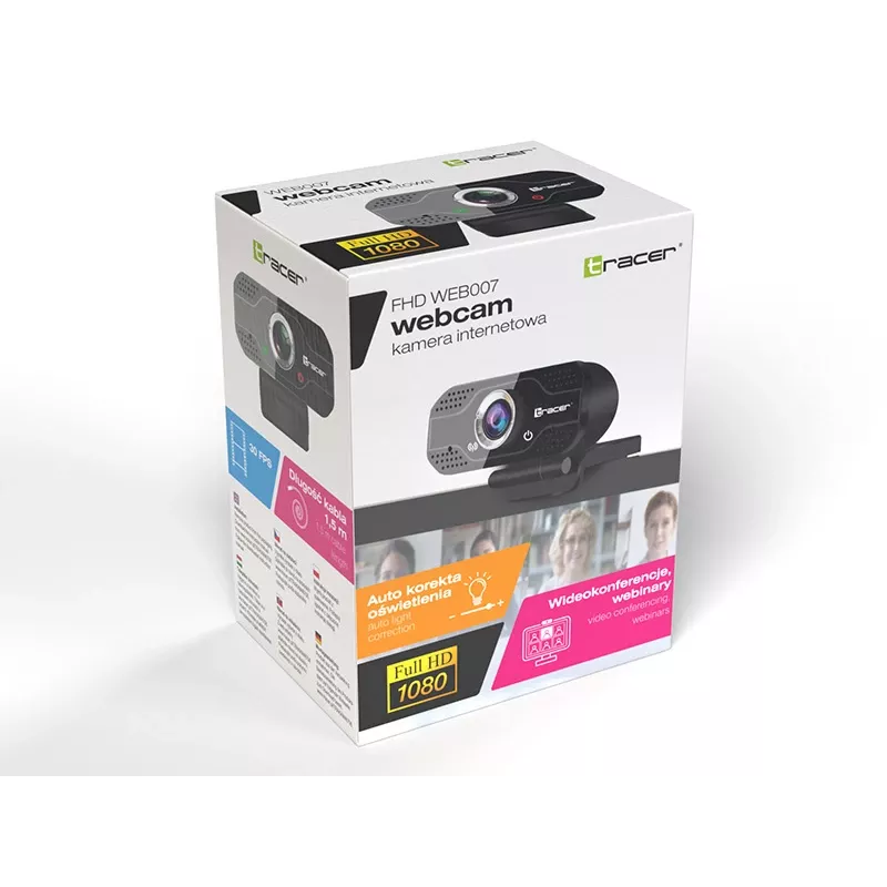 Webcam Tracer WEB007 2 MP 1920 x 1080 pixel USB 2.0 nero