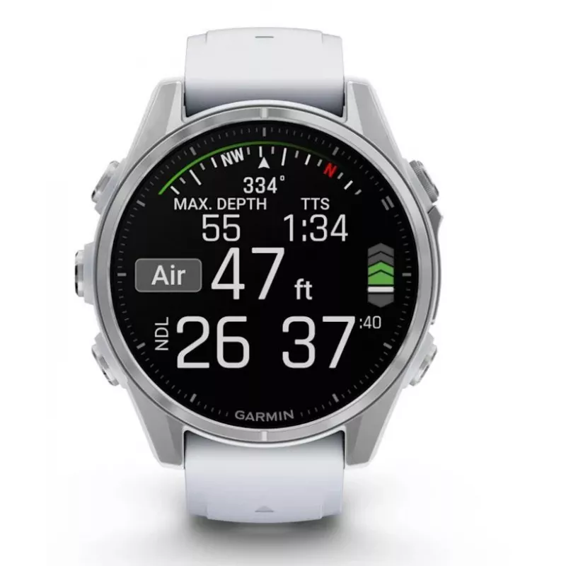 Garmin Fenix 8 3,3 cm (1,3) AMOLED 43 mm digitale 416 x 416 pixel touchscreen argento Wi-Fi GPS (satellitare)