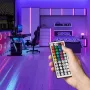 Barra luminosa LED Vention PAEWH 2 m, alimentazione USB 5 V, RGB con telecomando IR, montaggio con nastro adesivo double-sided