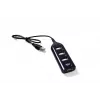Hub USB VAKOSS TC-234UX — hub USB 2.0 a 4 porte, alimentazione DC (5 V, 1 A), nero