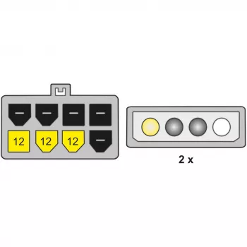 Delock 82397 cavo adattatore di alimentazione PCI Express, 2x 4 pin da 5,25" a 8 pin PCIe, 12 V, 0,30 m