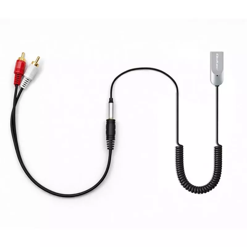 Adattatore ricevitore audio wireless QOLTEC HiFi BT6.0 2xRC – ricevitore audio Bluetooth per altoparlanti e autoradio
