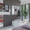 Appendiabiti + specchio PARMA 100x15x.81.5 cm, bianco