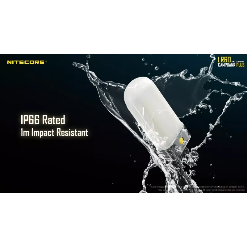 Lanterna da campeggio a batteria Nitecore LR60 280 lm USB C