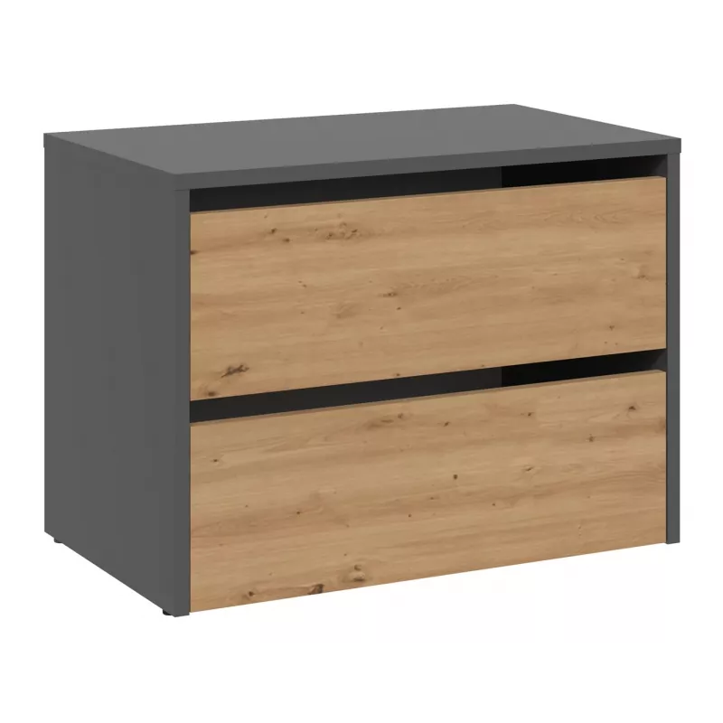 Scarpiera chiusa Top E-Shop MODO ANT/ART — antracite e rovere, truciolare
