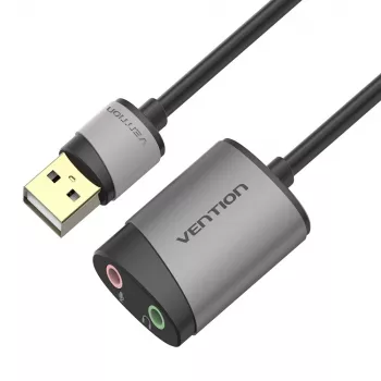 Vention scheda audio esterna USB 0,15M grigio metallo tipo