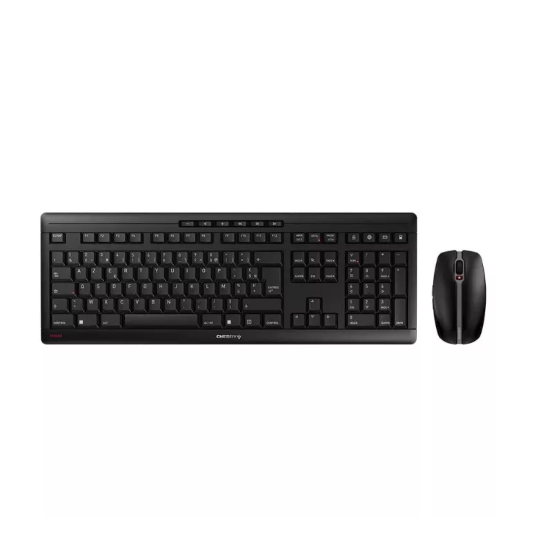 CHERRY Stream Desktop tastiera mouse inclusi ufficio RF wireless AZERTY francese nero