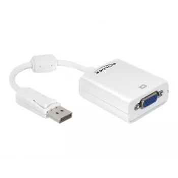 Adattatore cavo video DeLOCK 61766 0,125m VGA DisplayPort bianco