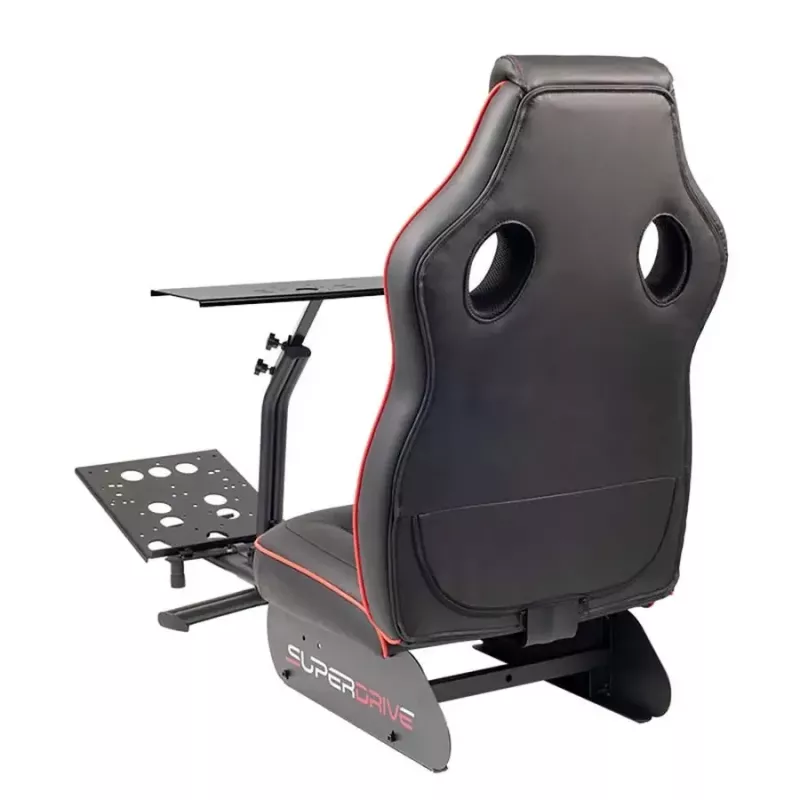 Racing Cockpit Subsonic SA5681 nero rosso in similpelle mesh metallo