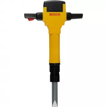 Theo Klein 8405 martello demolitore Bosch a batteria con movimento su e giù della punta, con rumore del motore e luce lampeggiante, dimensioni: 28 cm x 7 cm
