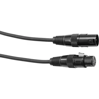 Cavo DMX EUROLITE XLR 5 poli, 1 m, nero