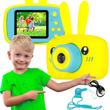 Fotocamera digitale per bambini Extralink H23 gialla 1080P 30fps schermo 2,0