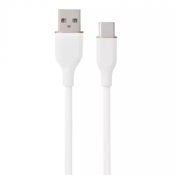 Cavo in silicone USB Type-A - Type-C (bianco, 1 m)
