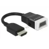 Delock 65587 adattatore HDMI-A maschio a VGA (D-Sub 15) femmina con audio, nero/bianco